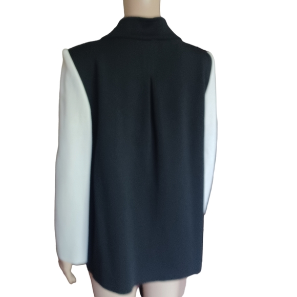 ST. JOHN Womens Multicolor Open Front Jacket Colorblock Knit Wool Blend Size 4 - Picture 6 of 10